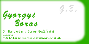 gyorgyi boros business card